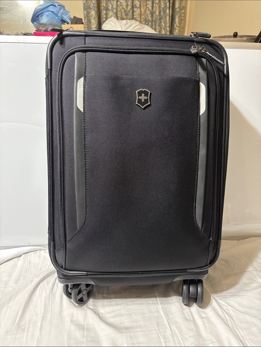 Victorinox Black Softshell Carry-On Spinner with Grey Accents